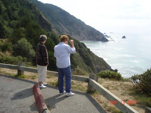 At Medford, we celebrated Sue's birthday with a trip to the ocean south of Crescent City