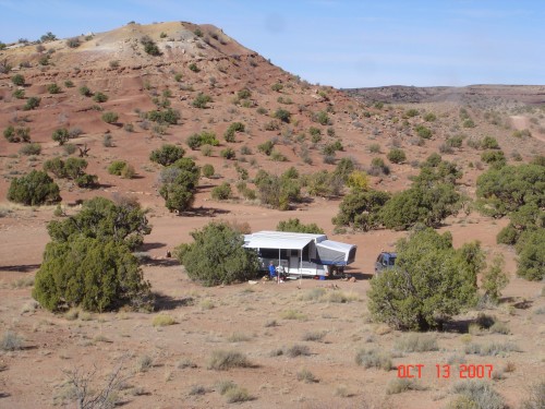 This is our camp at the Wild Horse Canyon.