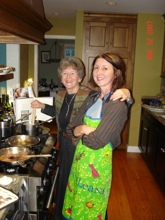 Judy helped with the prep and cooking.