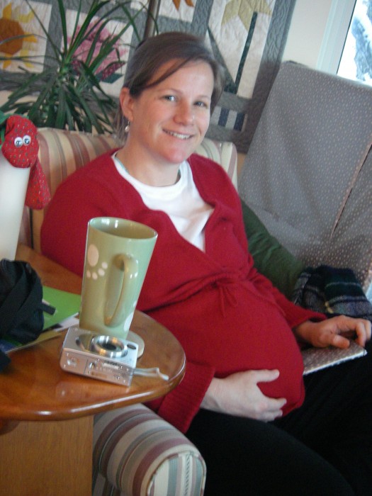 Jolly Ann enjoying Eggnog on Xmas morning