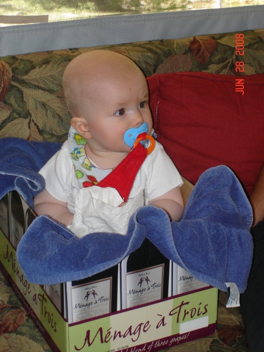 Steven also had a special seat in the tent trailer!