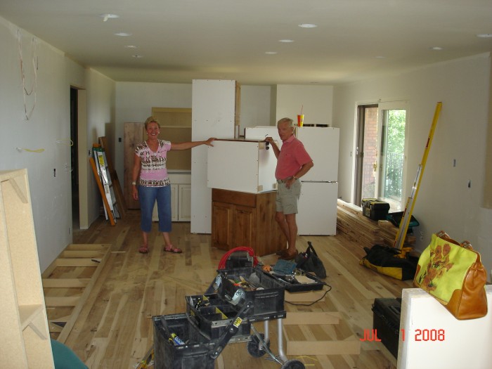 Meridith and Ken, and cabinets.  M is our &quot;agent&quot; supervising this job.