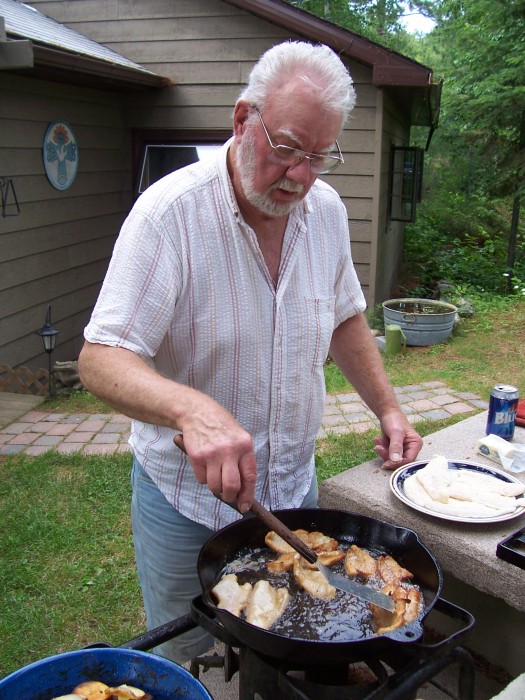 Fixing walleye for dinner