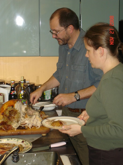 Dave and Do did the turkey and trimmings.