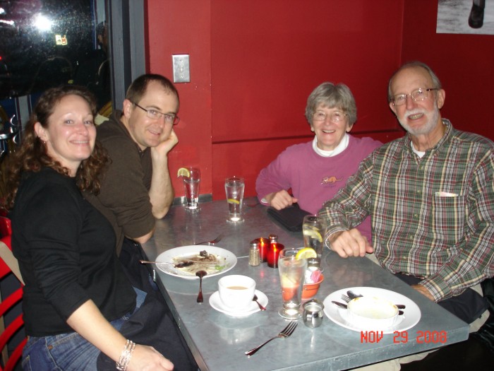 We had a pleasant evening at a small French resturant with Mike and Hannah.