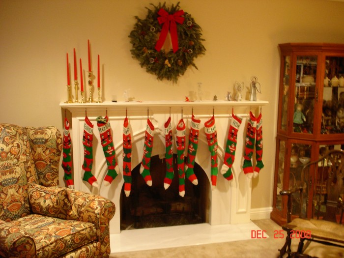 The stockings were hung by the fireplace with care!