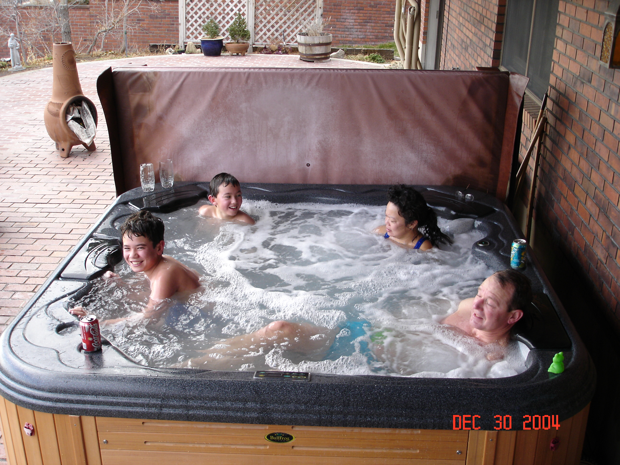 Some enjoyed the hot tub!