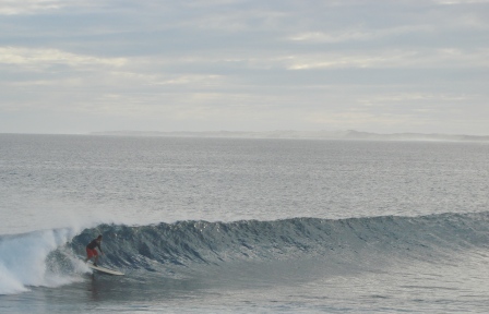 I managed to get a few waves. Conditions were like this most days, really nice tho we were hoping for slightly bigger.