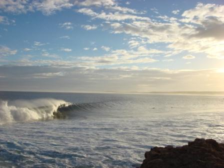 This is the setup at the point. we got up early every day to beat the crowd