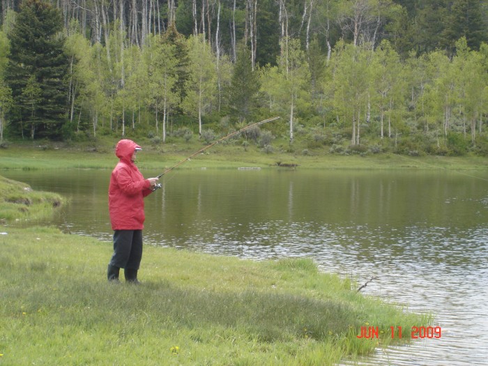 Fishing at Wrigley Reservoir