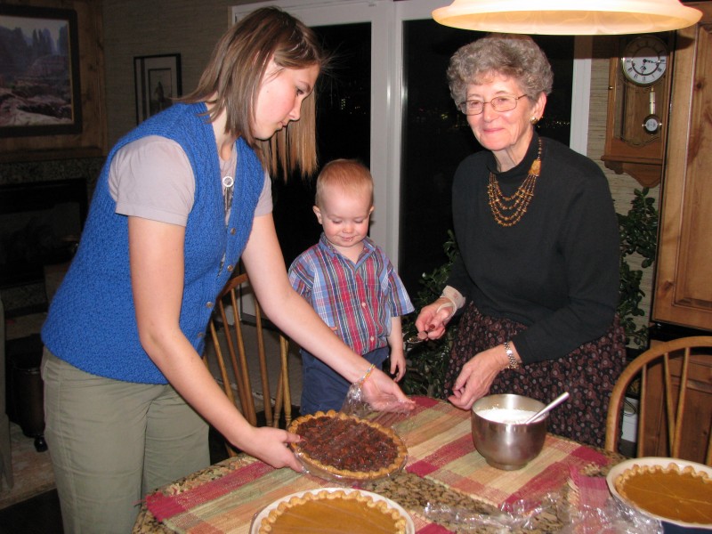 Steven was all eyes for the pies!  Is he drooling?  I would be!