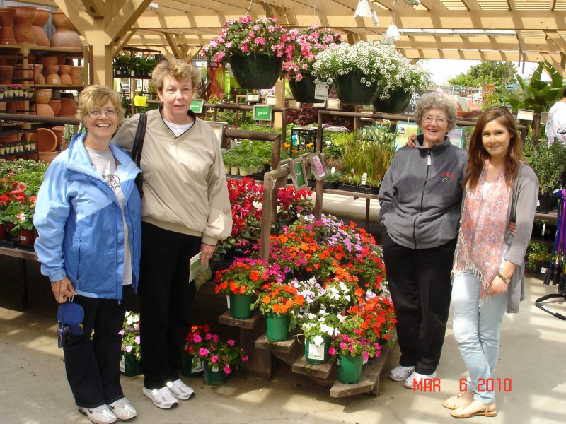 When Jean and Jan arrived we did flowers at Carlesbad.