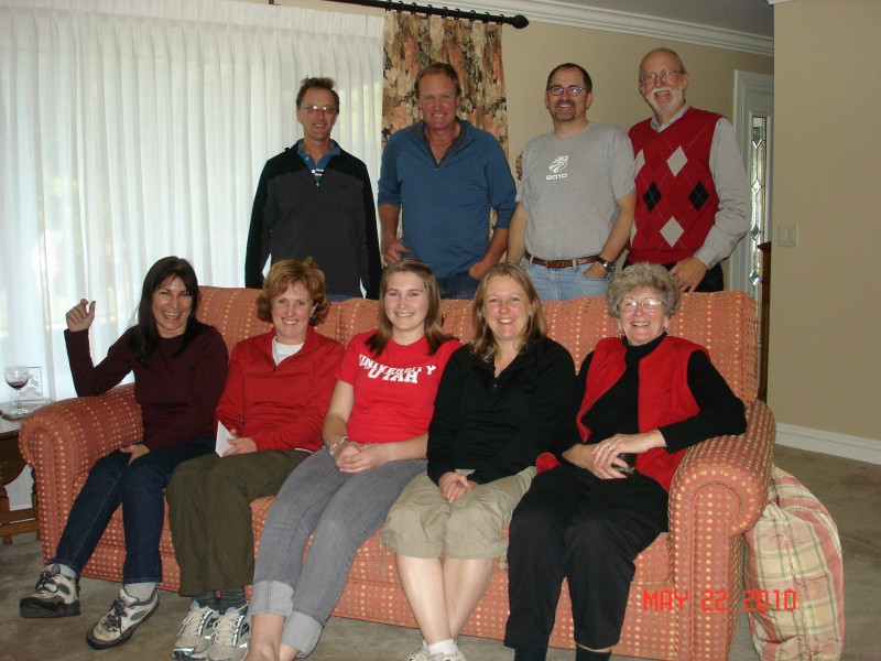 Dinner with Steven and Teena Richards, Sam and Cathie Bell at the Babcock's, with Dave's family