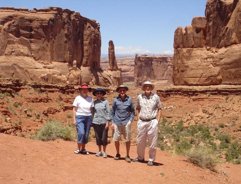 Jock and Rosemary with us at Arches