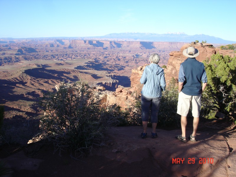 This is Jock and Rosmary and the view over the Colorado River at the same place.