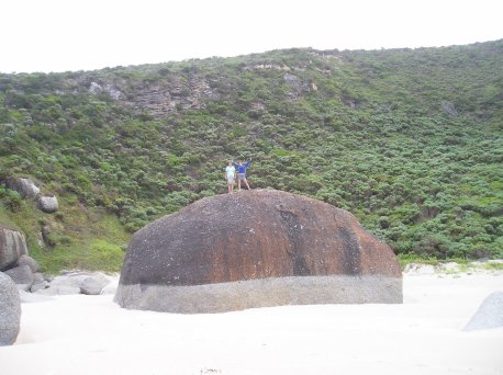 this is a picture of the orcks from the other side, this beach was amazing