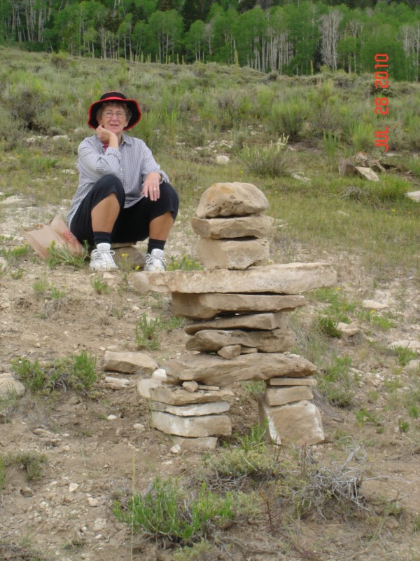 We reestablished the inukshuk that we first built when we were here with the four grandchildren some years ago.