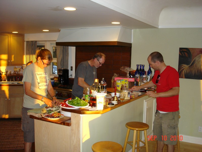 Friday night Chris and Ada made us all pizza.