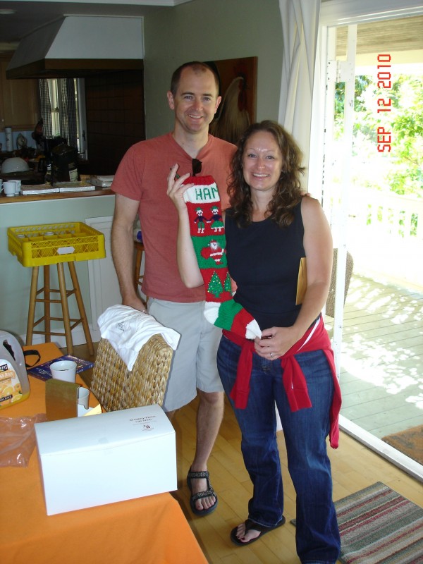 Sunday M &amp; H opened some presents - Hannah finally &quot;earned&quot; her Christmas stocking!