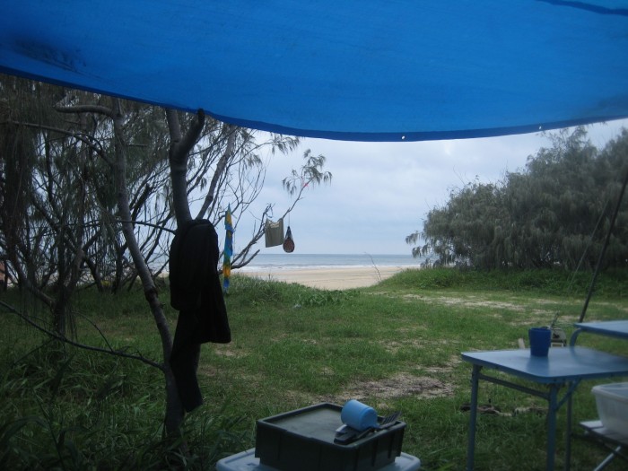 this is the view from camp, a big beach