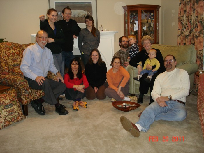 All the gang were here for Sunday dinner.