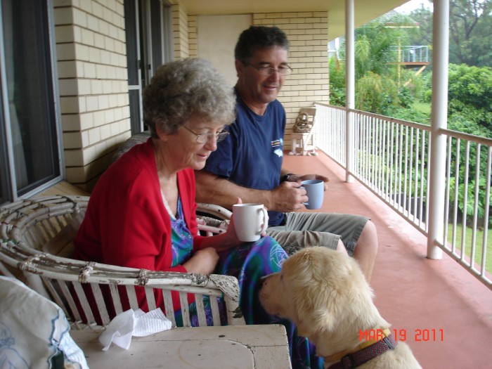 Every morning we had tea on the porch with Andy.