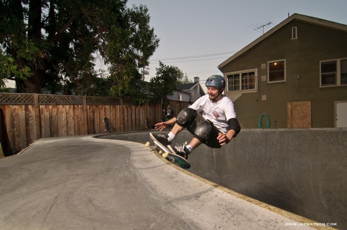 Frontside 50-50 tailgrab in