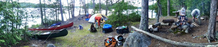 Shistose camp was great. 270 degrees of water around the point we camped on.