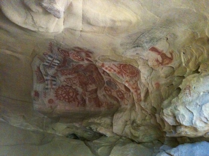 Cave paintings at Chumash