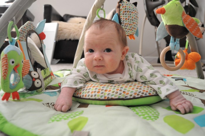 and doing tummy time