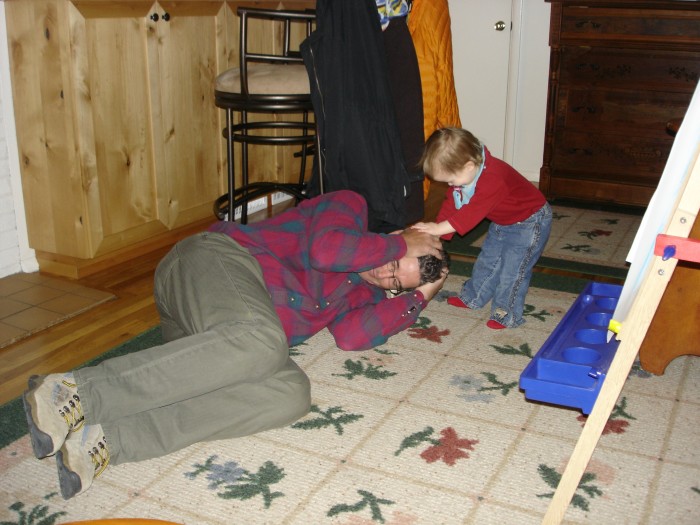 Playing with Amanda at Jason and Ann's.