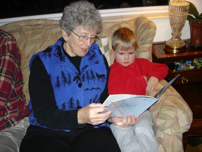 Gramma reading to steven.