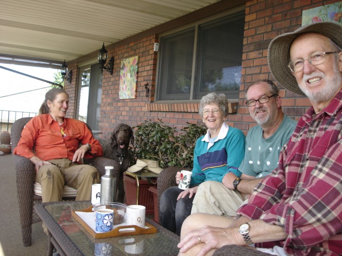 Then we had morning tea on the back porch.