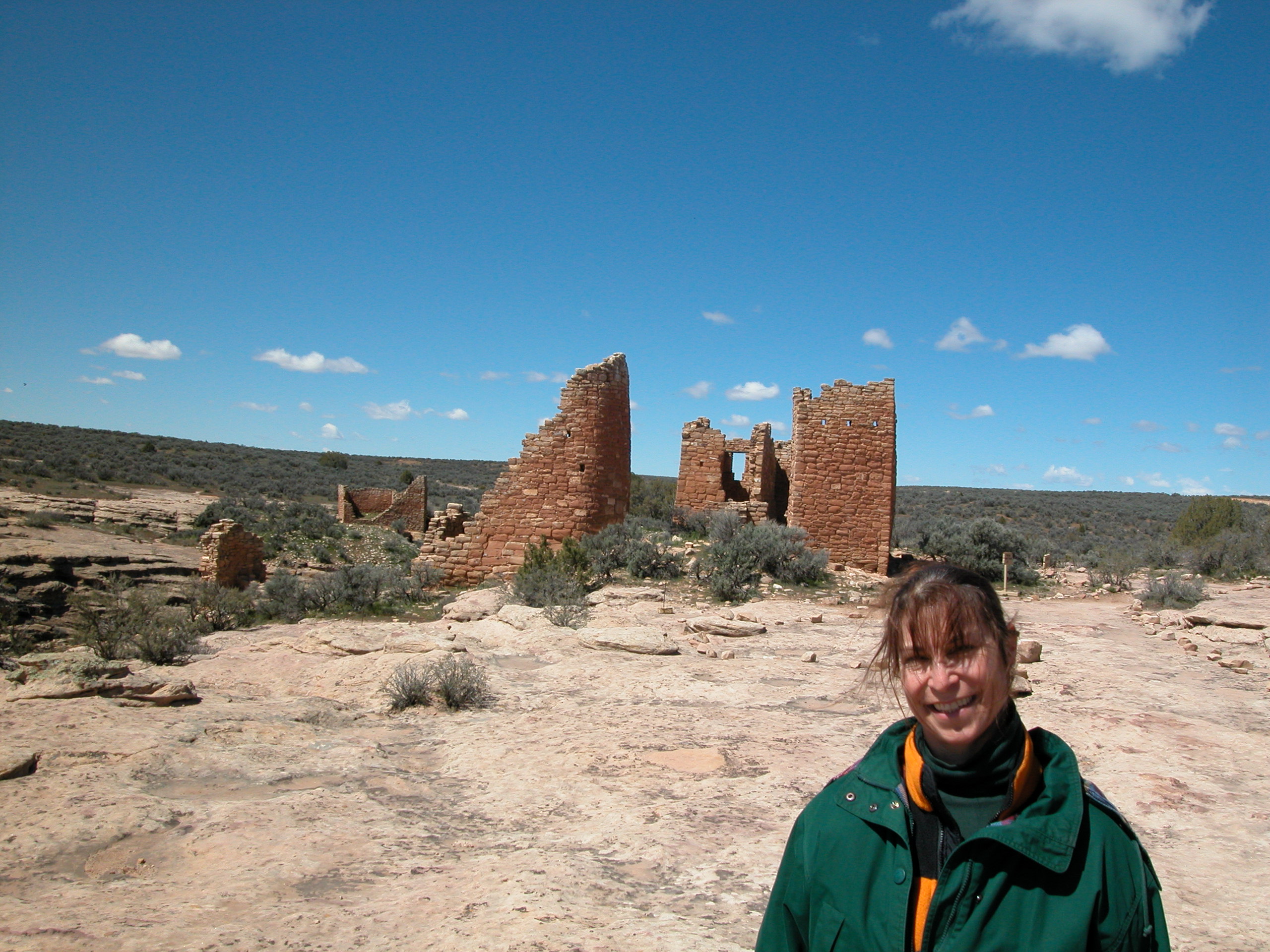 Dominique at Hovenweep (hey that rhymes... I'm a poet and I didn't know it)