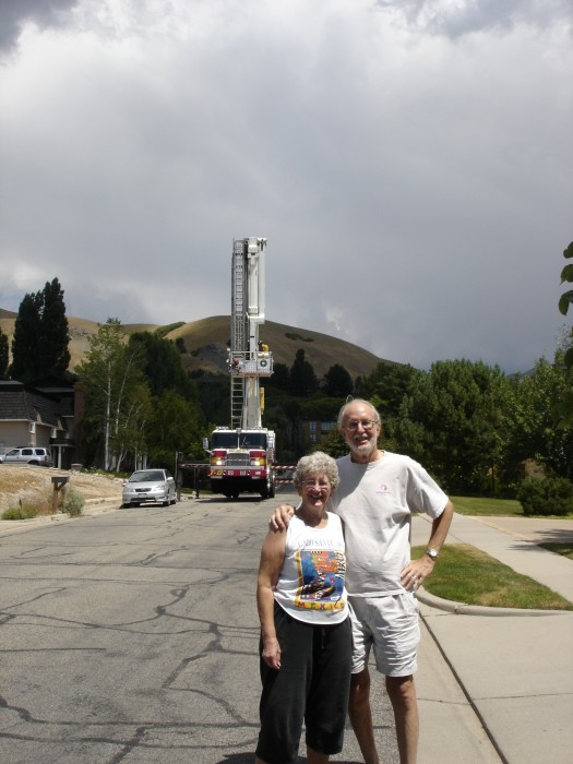 They would spray water on and over the houses from the top of this unit.