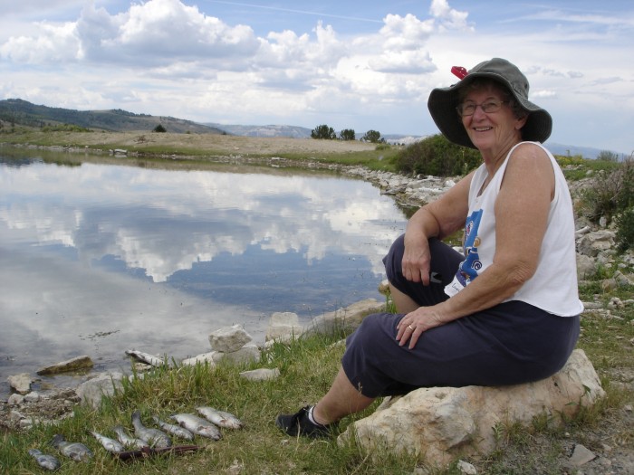 Judy, the fish, and the clouds.