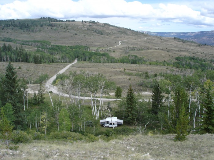 This is a quarter mile south of the aspen grove we were at last time.