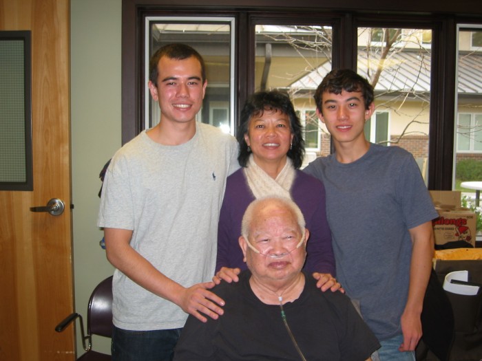 Jordan, Carrie and Andy with Carrie's Dad Frank (88)