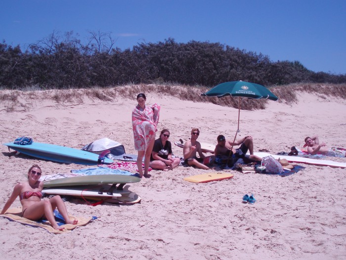 Beach activities the day after Christmas
