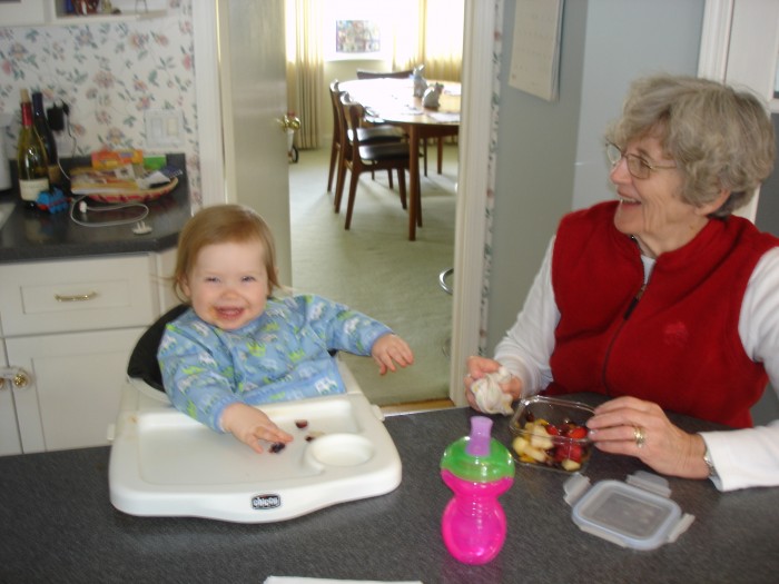 Mathilda &quot;feeding!&quot;  She is a good eater and a big little baby!