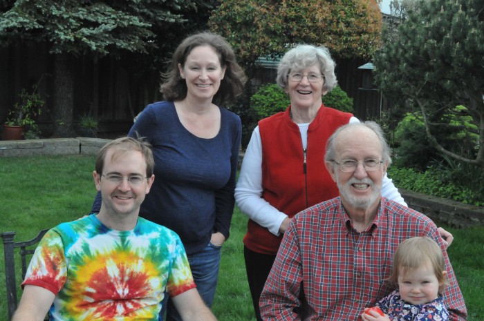 Kay took this pic of gramma, grampa, mom, dad, and mathilda