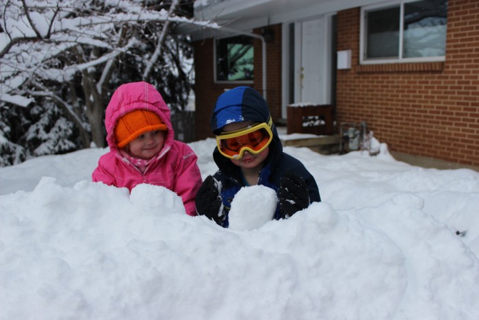 Steven and Amanda loved all the snow this winter