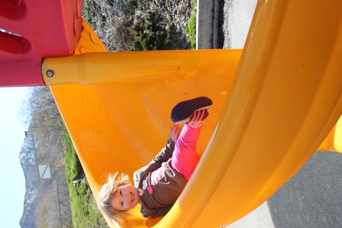 Amanda loves the playground