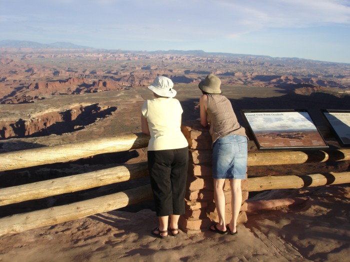 Looking over the confluence of the Colorado and the Green rivers at Grandview Point.