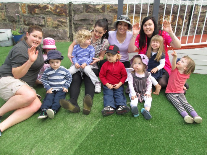 Visiting Emma's kindy kids, they love her!