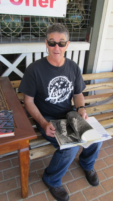 Dad and his vintage fishing book!