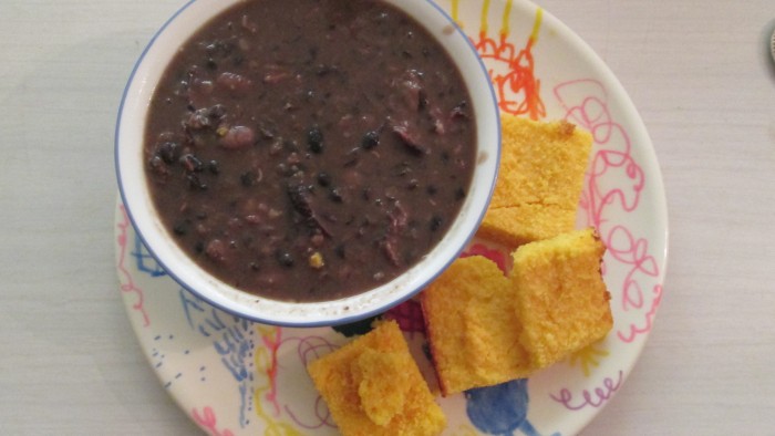 Black beans and cornbread!