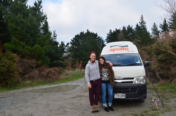 Our van at Rakaia River