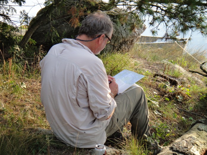 Chris making the journal entry at ABnPoint