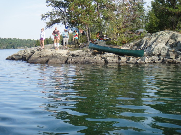 Camp from the water